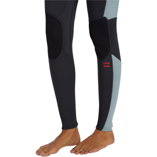 2025 Billabong Kvinder Foil 4/3mm Back Zip Våddragt ABJW100185 - Washed Black